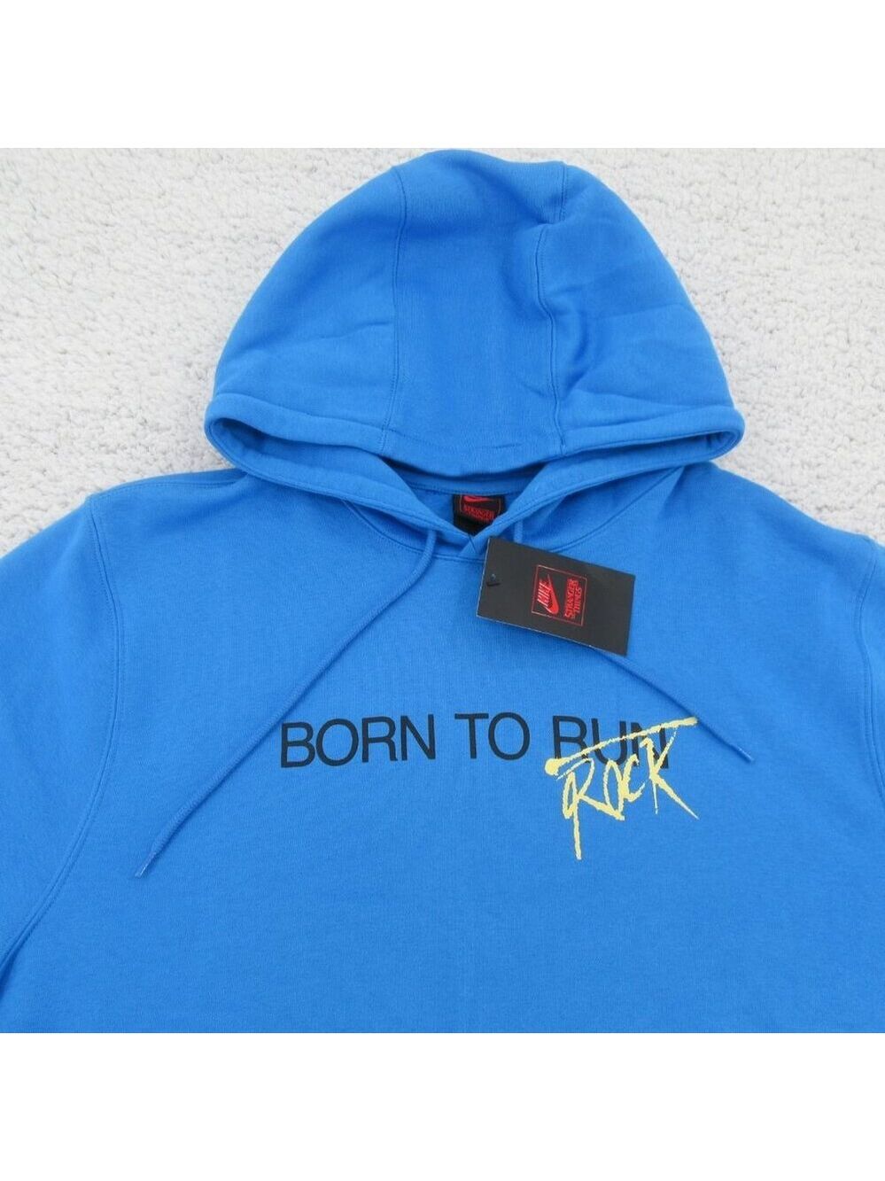Nike x Stranger Things Blue Pullover Hoodie Men's Size Medium NEW - Picture 5 of 14